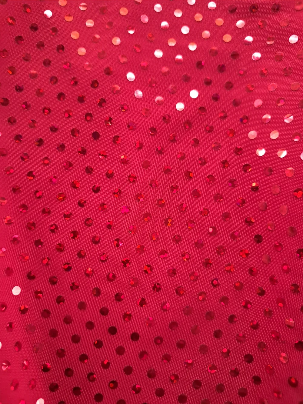 5 pc Dance Bundle Girls 6x Red Sequin Jacket, Pants, Bodysuit. Tights & Pony